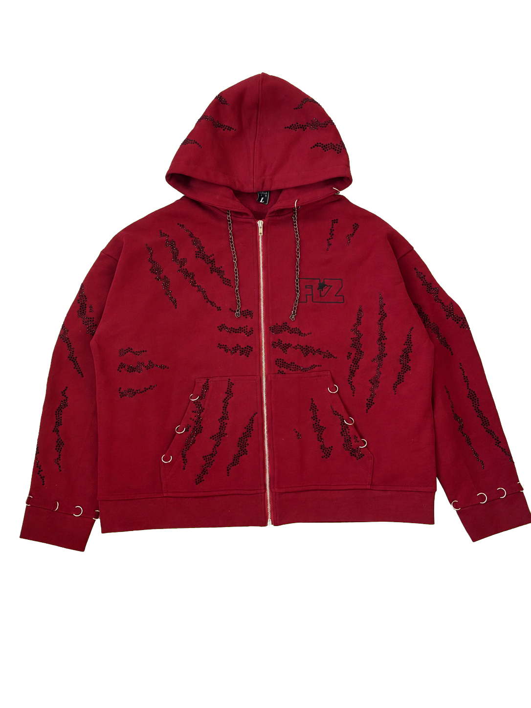 FINAL ZONE RISING STARS RED ZIP HOODIE